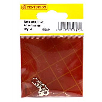 Centurion MI38P No6 Nickel Plated Ball Chain Attachments Pack Of