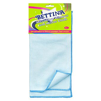 Bettina Microfibre Window & Mirror Cloth 2 Pack