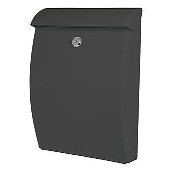 De Vielle Gloss Grey Plastic All Weather Post Box