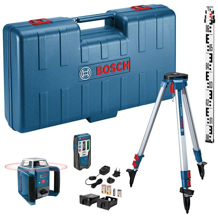 Bosch Grl400h Horizontal Laser Level Kit Including Lr1 Receiver