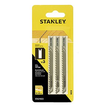 Stanley STA21023 U Shank Jigsaw Blades 3 Pack