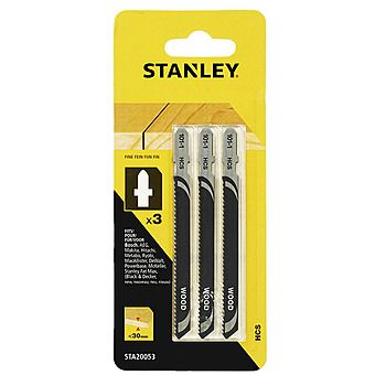 Stanley STA20053 T-Shank Wood Jigsaw Blades 3 Pack