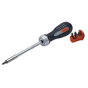 Bahco 808050 Ratchet Screwdriver with 6 Bits