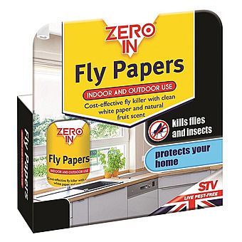 Zero IN ZER015 4 Pack Of Adhesive Fly Paper