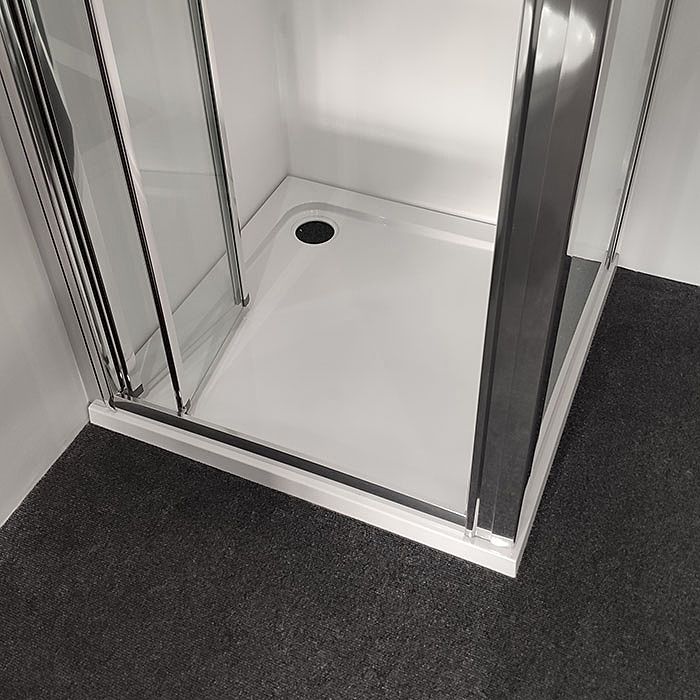 800mm Sqaure 45mm ABS & Stone Slim Shower Tray Ray Grahams DIY Store