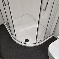 120 x 90cm Offset-Quad Slim Stone Shower Tray