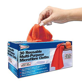 Grab-A-Cloth 30 Reusable Multi-Purpose Microfibre Cloths