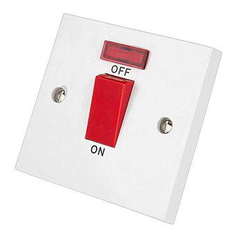 45 Amp Single Gang Cooker Switch With Neon