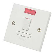 13 Amp Fused Switched Spur with Flex Outlet and Neon