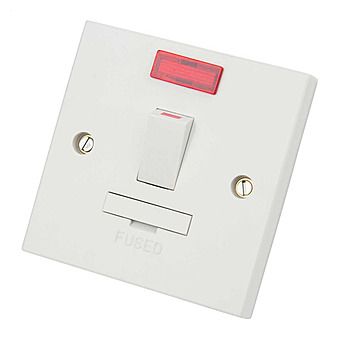 13 Amp Fused Switched Spur with Flex Outlet and Neon