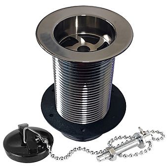 1.25" Universal Chrome Brass Unslotted Basin Waste