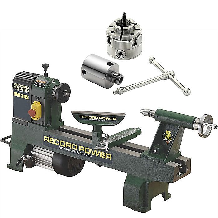 Record DML305M33 Midi Wood Lathe & RP2000M33 Scroll Chuck Ray