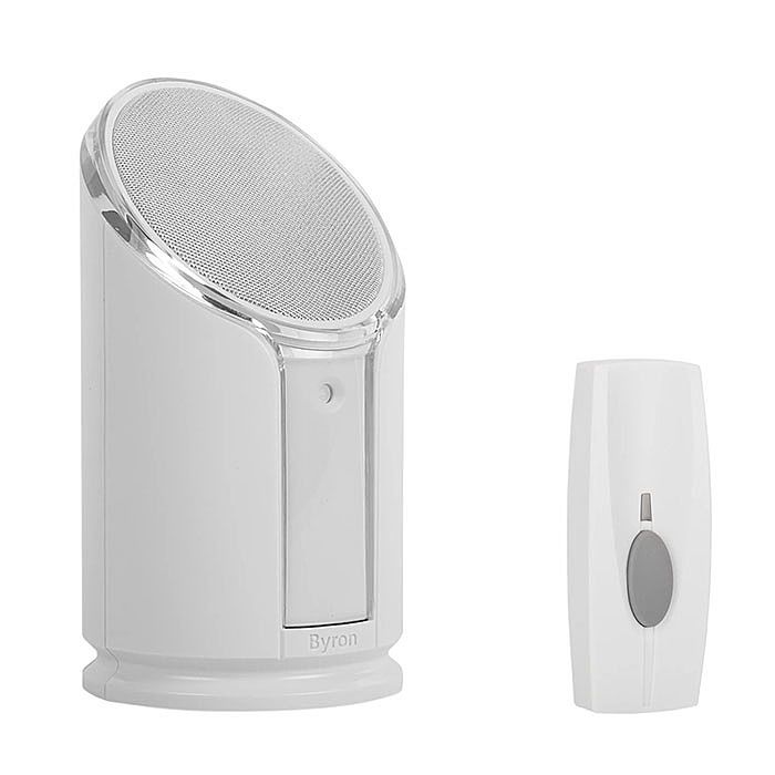 Byron Extra Loud Premium Wireless Flashing Battery Powered Doorbell
