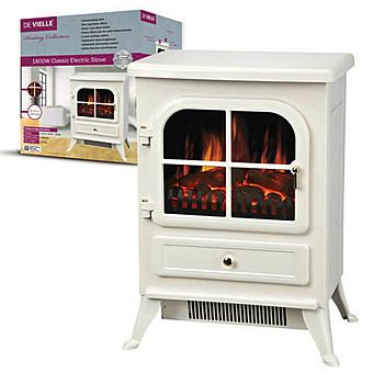 De Vielle Classic Cream Small Electric Stove 1800 Watt