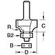 Trend C078X1/4TC 9.5 x 15.9mm Round Over Router Cutter 1/4&quot;