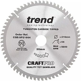 Picture of Trend CSB/AP TCT Aluminium & Plastic Circular Saw Blade