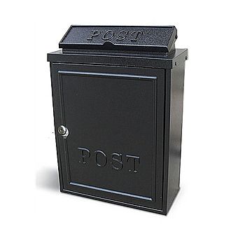 De Vielle Classic Black Diecast Outside Post Letter Box