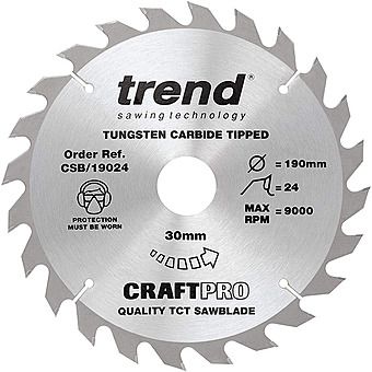 Trend CSB/19024 190mm 24T Circular Saw Blade