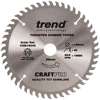 Trend CSB/16048 160mm 48T Circular Saw Blade