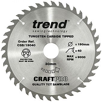 Picture of Trend 190mm x 30mm Circular Saw Blade CSB/190