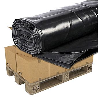 Pallet Of 50 Rolls Of Black Polythene 4m x 25m