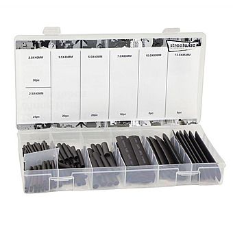 Streetwize 127 Piece Electrical Wiring Heat Shrink Tube Set