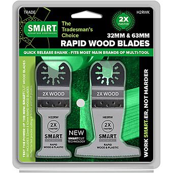 SMART 2 Piece Rapid Wood Multi-Tool Blade Kit 32 & 63mm