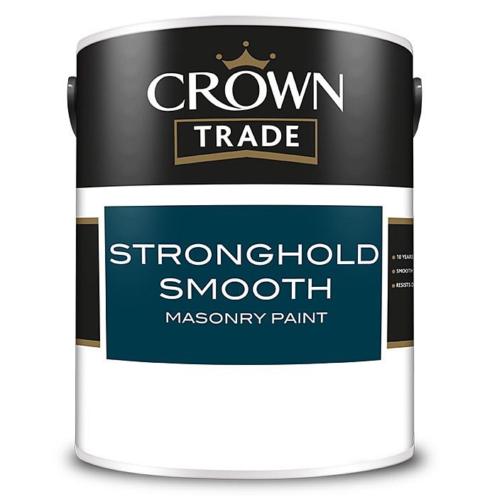 Crown Trade Stronghold Smooth White Masonry Paint Ray Grahams DIY Store