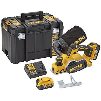 Dewalt DCP580P2 18V XR Cordless Brushless Planer 2 x 5.0Ah Batteries