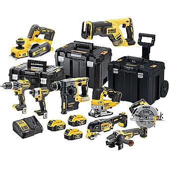 DeWalt 9 Piece All Brushless 18V XR Cordless Powertool Kit DCK755P3T + DCP580 + DCS367