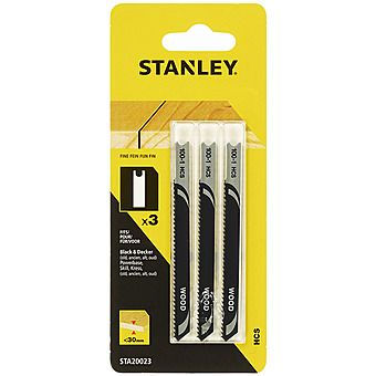 Stanley STA20023 3 Pack U-Fine Wood Jigsaw Blades