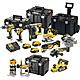 DeWalt 18V XR 9 Piece Power Tool Kit 3 x 5.0Ah Batteries - DCK755P3T + DCP580 + DCW604