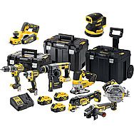 DeWalt 18V XR 9 Piece Power Tool Kit 3 x 5.0Ah Batteries - DCK755P3T + DCP580 + DCW210