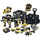 DeWalt 18V XR 9 Piece Power Tool Kit 3 x 5.0Ah Batteries - DCK755P3T + DCP580 + DCW210