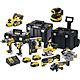 DeWalt 18V XR 9 Piece Power Tool Kit 3 x 5.0Ah Batteries - DCK755P3T + DCP580 + DCW210