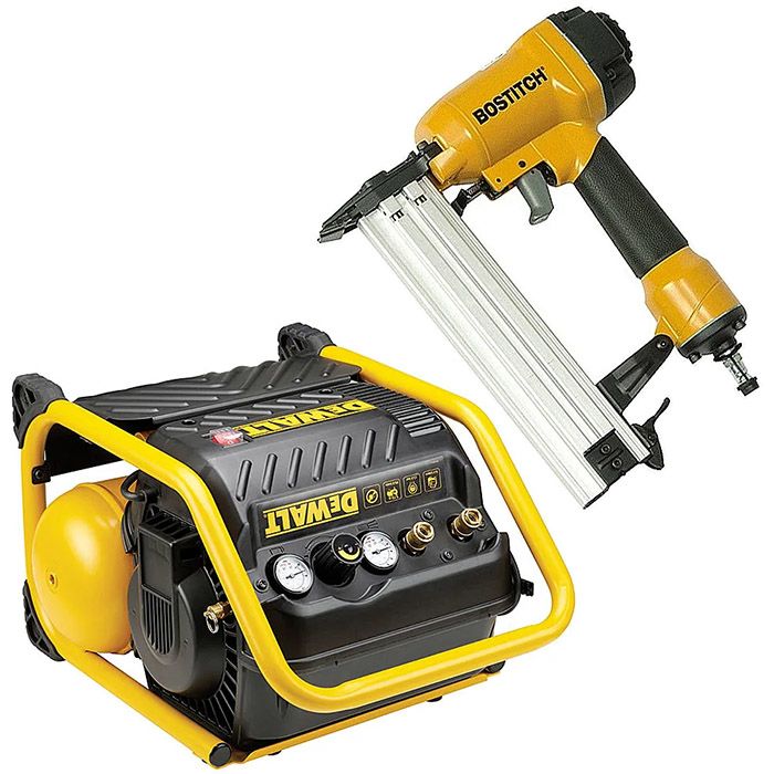 DeWalt DPC10QTC Compressor & Bostitch SBHC50FN Concrete Block Nailer