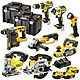 DeWalt 8 Piece 18V XR Cordless Powertool Kit 3 x 4.0Ah Batteries - DCK699M3T + DCG412 + DCP580