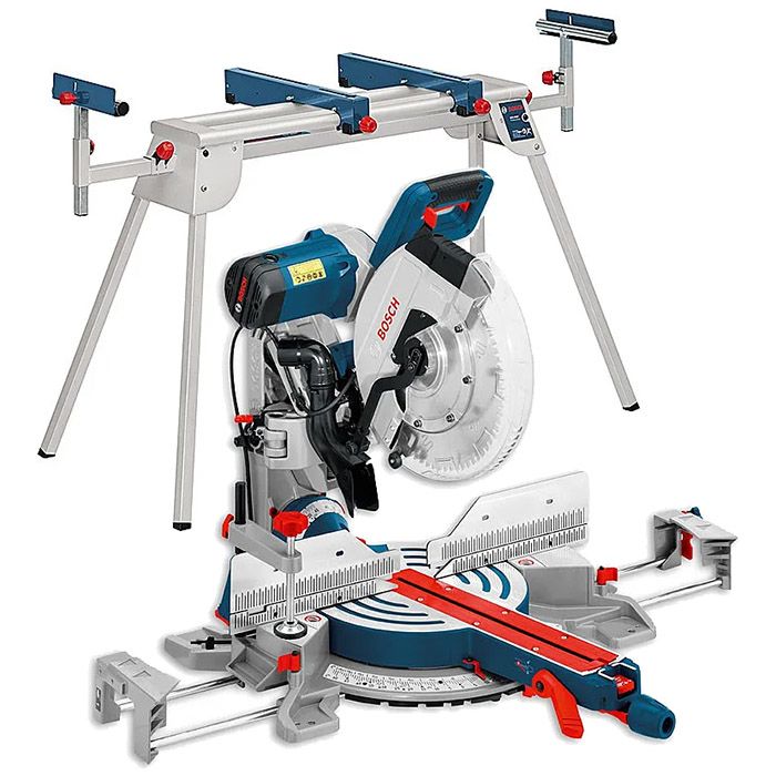 Bosch GCM12GDL 12" Axial Glide Mitre Saw & GTA2600 Leg Stand Kit - Ray