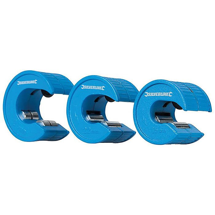 Silverline Quick Pipe Slice Cutter Set 3 Pc 15mm 22mm 28mm Cut Copper Plumbing Silverline Quick Pipe Slice Cutter Set 3 Pc 15mm 22mm 28mm Cut Copper Plumbing