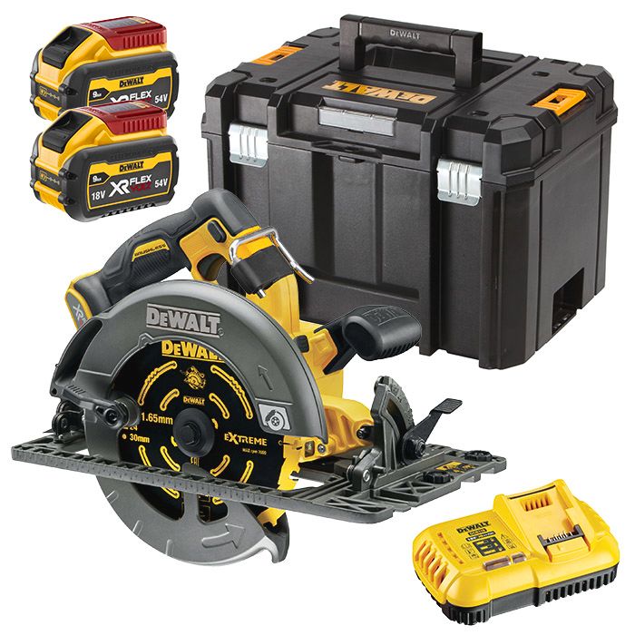 DeWalt DCS579 HIGHPOWER 190mm Rail Saw 2 9.0Ah Batteries Ray