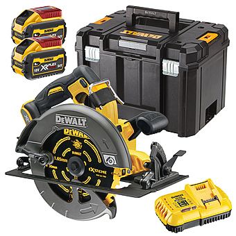 DeWalt DCS578X2 54V FlexVolt High Power Circular Saw 190mm 2 x 9.0Ah Batteries