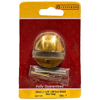 Centurion 35mm Oval Polished Brass Door Stopper