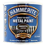 Hammerite Direct To Rust Metal Paint Smooth Copper 0.25 Litres