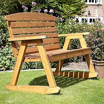 Hetton Wooden Rocking Bench