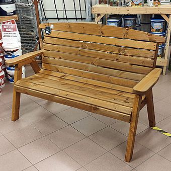 Large Hetton Wooden Bench Seat