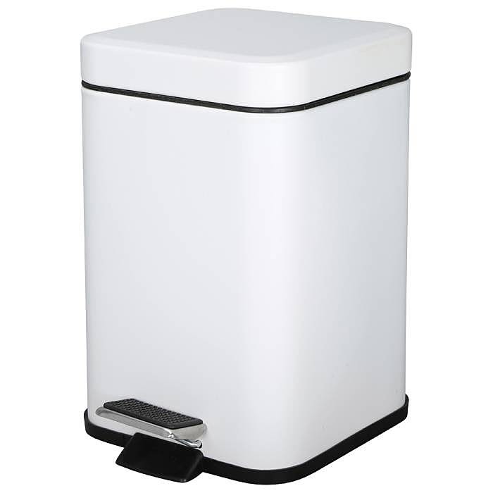 Chic 3L White Bathroom Pedal Bin White Ray Grahams DIY Store