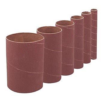 Silverline 114mm Bobbin/Spindle Sanding Sleeve 6 Pack 80G