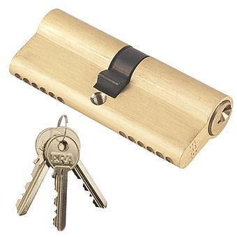 ERA Euro Cylinder Lock 40mm x 40mm 6 Pin Brass