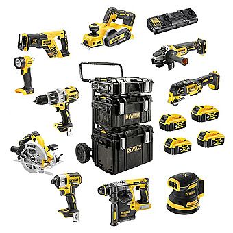 DeWalt 18V XR 10 Piece Powertool Kit 4 x 5.0Ah Batteries - DCK853P4 + DCW210 + DCP580