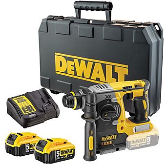 DeWalt DCH273P2 18V XR Brushless Rotary Hammer Drill SDS+ 2 x 5.0Ah Batteries DCH273